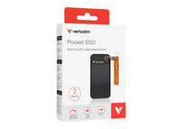 Disco Duro SSD Externo Verbatim Pocket 2TB USB-C 3.2 Gen 2 1000MB/s PC/Mac Naranja/Negro