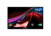 Monitor portátil Verbatim 32239 17.3" 4K Ultra HD IPS Táctil HDR FreeSync USB-C HDMI Negro