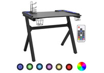 Vidaxl Escritorio Gaming Led Con Forma De Y Negro 90x60x75 Cm Vidaxl Escritorio Gaming Led Con Forma De Y Negro 90x60x75 Cm