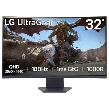 Monitor LG UltraGear 32GS60QC-B 31.5" LED VA QHD 180Hz FreeSync Curva Monitor LG UltraGear 32GS60QC-B 31.5" LED VA QHD 180Hz FreeSync Curva