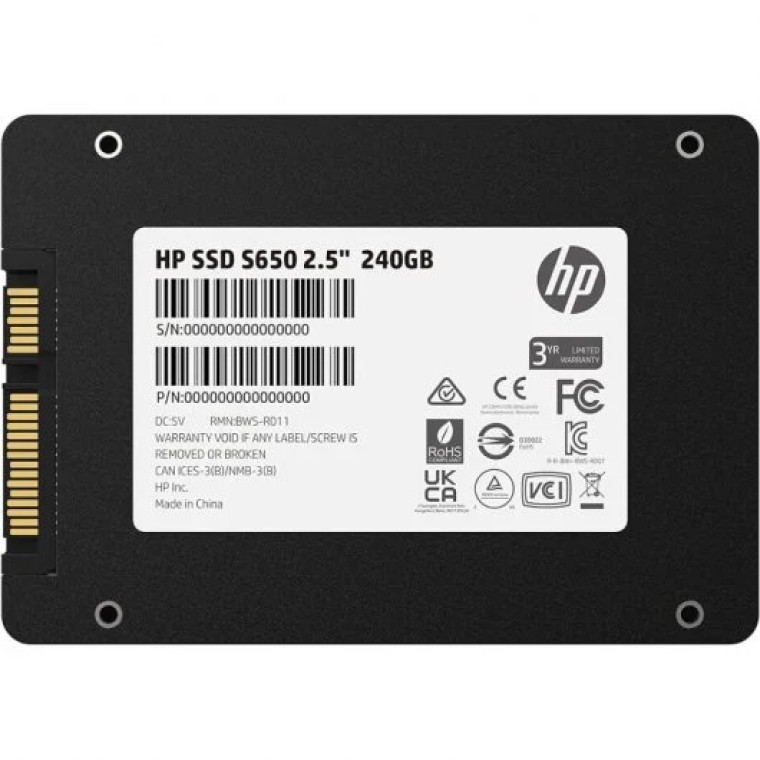 HP 345M8AA SSD Externo 240GB SATA 3 Negro