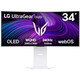 Monitor LG 34GX90SA-W 34" 3440x1440 240Hz OLED Curvo HDR400 G-SYNC FreeSync Blanco Smart USB-C