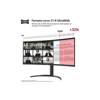 Monitor LG 34WR55QK-B 34" LED VA UltraWide QHD 100Hz Curva USB-C Monitor LG 34WR55QK-B 34" LED VA UltraWide QHD 100Hz Curva USB-C