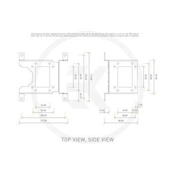 EKWB EK-UNI Soporte de Bomba Vertical para Ventilador 120mm