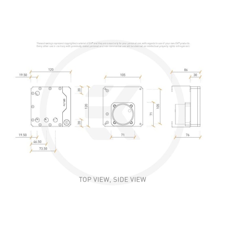 EKWB EK-Quantum Kinetic FLT 120 D5 PWM D-RGB Plexi