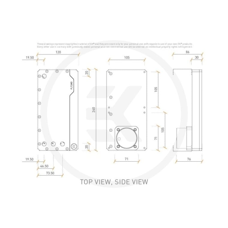 EKWB EK-Quantum Kinetic FLT 240 D5 PWM D-RGB Plexi