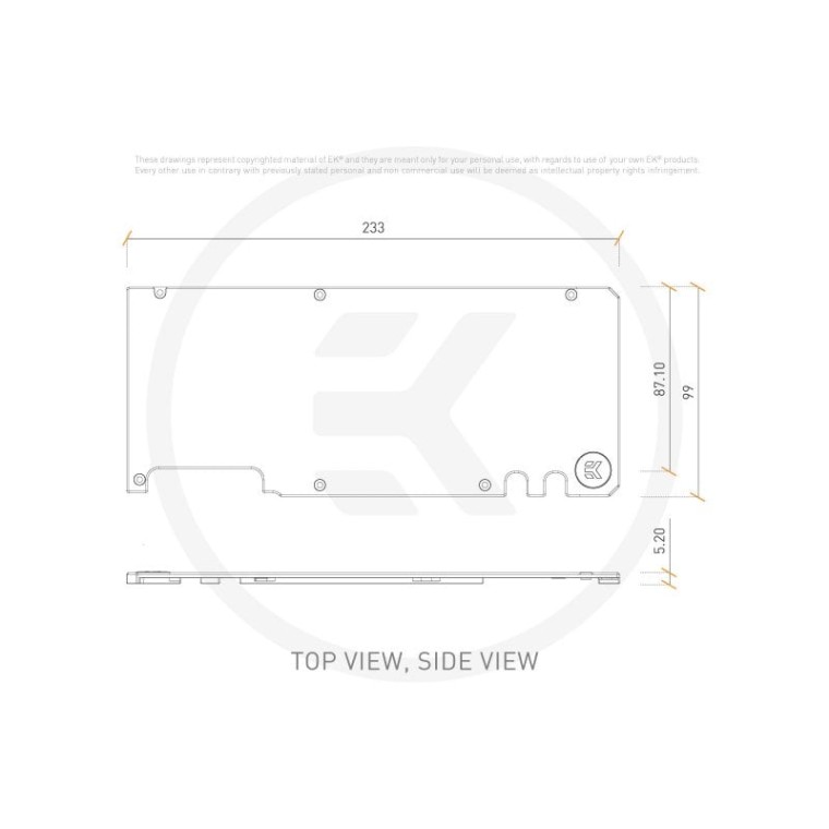 EKWB EK-Quantum Vector Trinity RTX 3080/3090 Backplate Negro