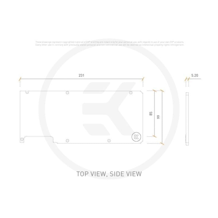 EKWB EK-Quantum Vector Trinity RTX 3080/3090 Backplate Níquel