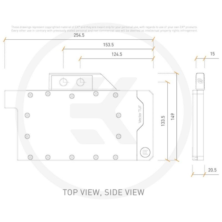 EKWB EK-Quantum Vector TUF RTX 3070 D-RGB Níquel + Plexi