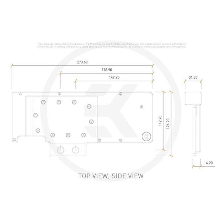 EKWB EK-Quantum Vector XC3 RTX 3080/3090 Active Backplate D-RGB Plexi