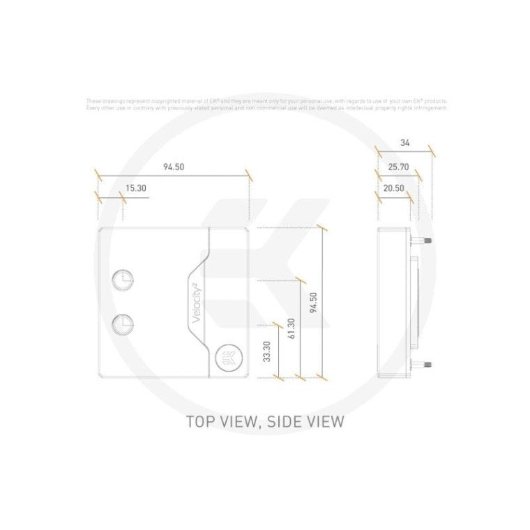 EKWB EK-Quantum Velocity² D-RGB 1700 Full Nickel Water Block