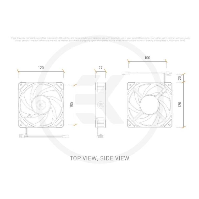 EKWB EK-Loop Fan FPT 120 D-RGB Negro 120mm