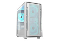 Torre PC Cougar Uniface Mini RGB Blanca 3 Ventiladores ARGB Vidrio Templado Gaming
