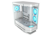 Torre PC Torre Cougar FV270 RGB Cristal Templado Curvado ATX/EATX/420mm GPU/Panel USB-C Blanco