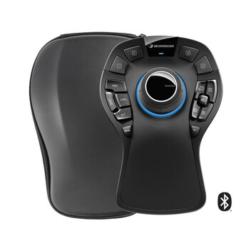 Ratón 3Dconnexion SpaceMouse Pro Wireless Bluetooth 6DoF 15 Botones Iluminación Azul Negro
