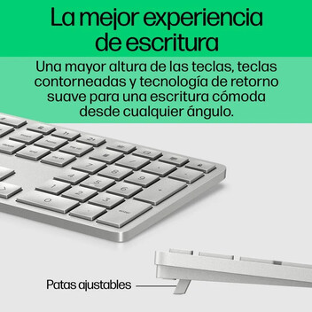 HP 970 Teclado Inalámbrico Bluetooth Plata