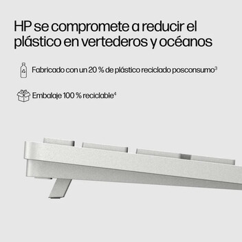HP 970 Teclado Inalámbrico Bluetooth Plata