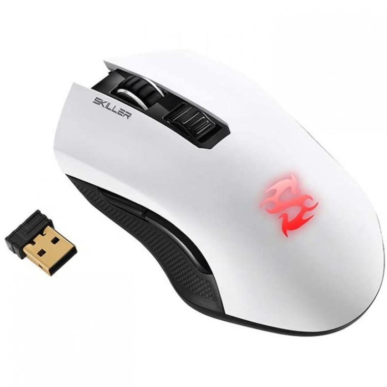 Sharkoon Skiller SGM3 Ratón Gaming Inalámbrico 6000 DPI Blanco