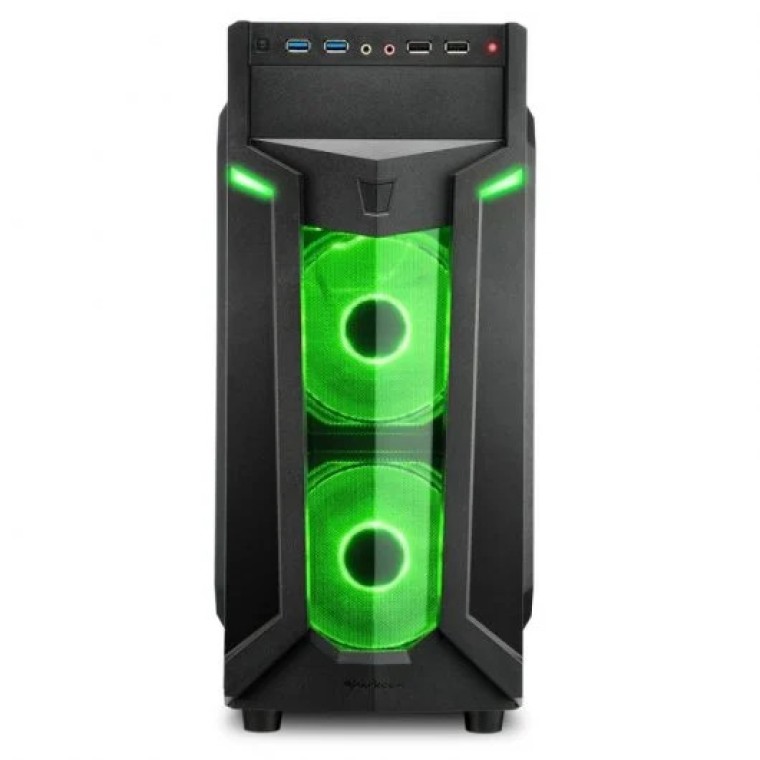 Sharkoon VG6-W ATX Acrílico USB 3.0 Negro/Verde