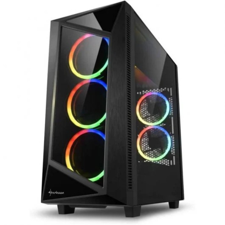 Sharkoon REV200 Cristal Templado USB 3.1 Negra