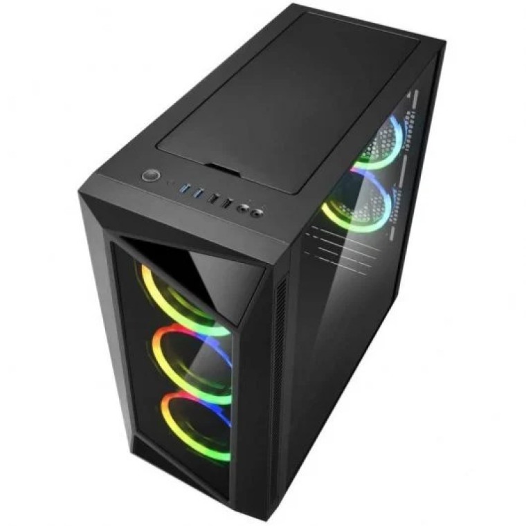 Sharkoon REV200 Cristal Templado USB 3.1 Negra