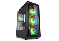 Sharkoon TK4 RGB Cristal Templado USB 3.1 Negra