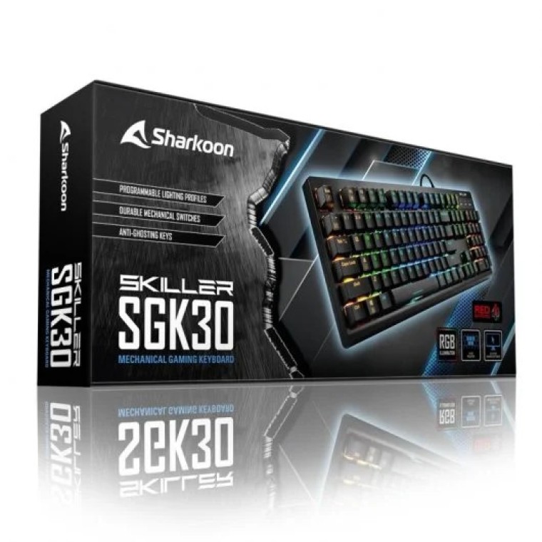 Sharkoon Skiller SGK30 Teclado Mecánico Gaming Switch Red