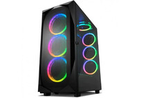 Sharkoon REV300 RGB Cristal Templado USB-C/3.2 Negra