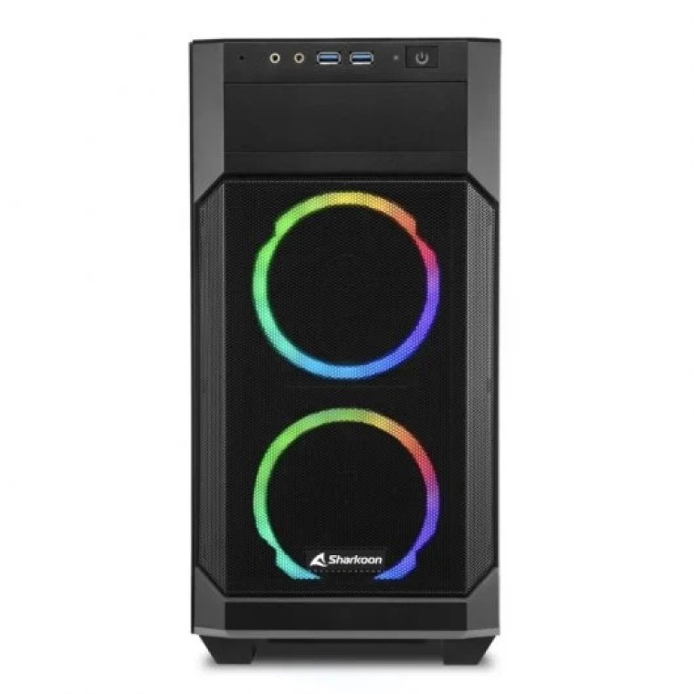 Sharkoon V1000 RGB Cristal Templado USB 3.0 Negra