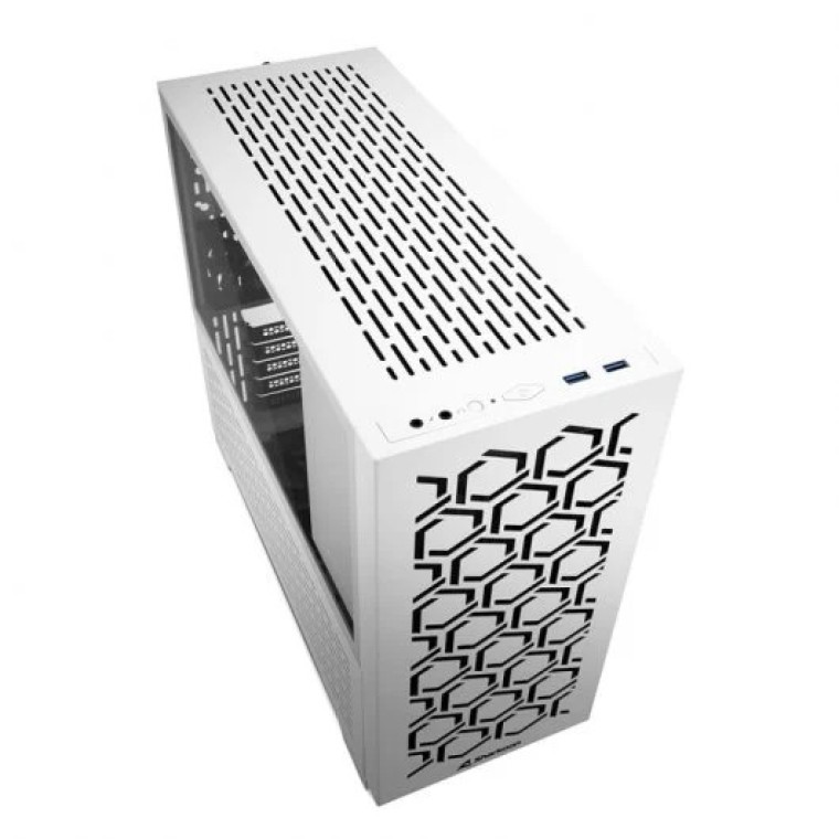 Sharkoon MS-Y1000 Micro Tower Cristal Templado USB 3.0 Blanca