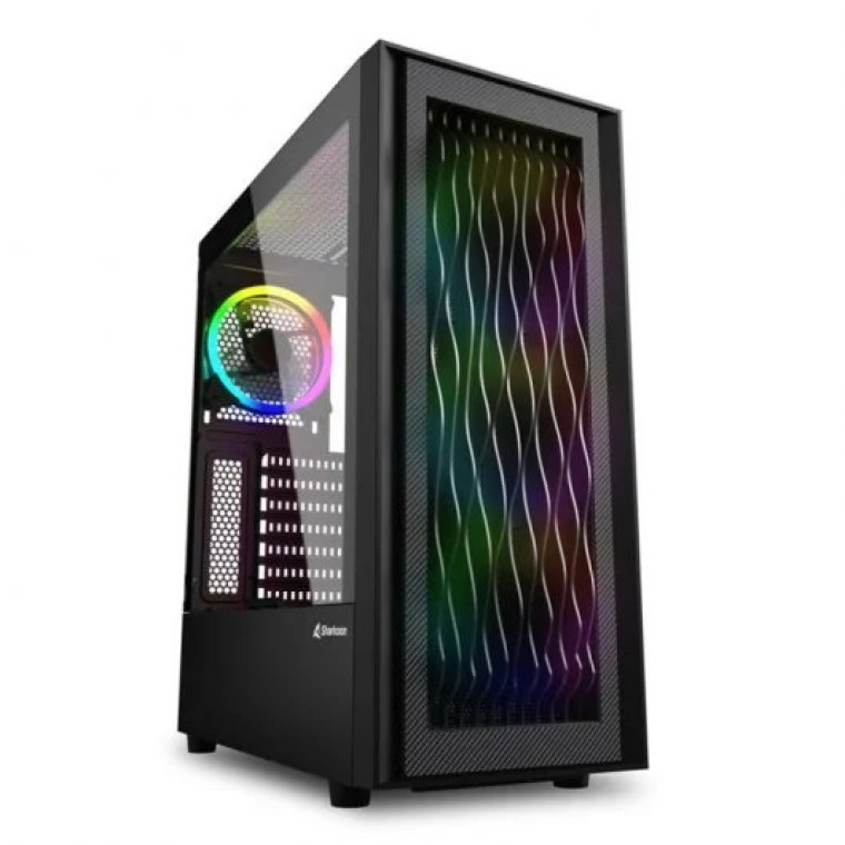 Sharkoon RGB Wave Cristal Templado USB 3.0 Negra