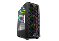 Sharkoon RGB Hex Cristal Templado USB 3.0 Negra