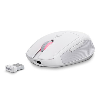 Ratón Sharkoon OfficePal M25W Wireless RF USB-C 4000 DPI 6 Botones RGB Blanco