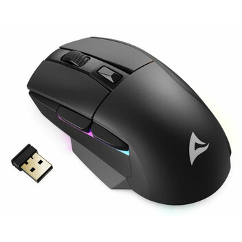 Ratón Sharkoon inalámbrico/cableado 6400 DPI RGB base de carga SKILLER SGM50W Ratón Sharkoon inalámbrico/cableado 6400 DPI RGB base de carga SKILLER SGM50W