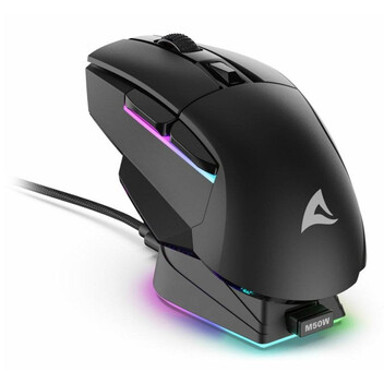Ratón Sharkoon inalámbrico/cableado 6400 DPI RGB base de carga SKILLER SGM50W Ratón Sharkoon inalámbrico/cableado 6400 DPI RGB base de carga SKILLER SGM50W