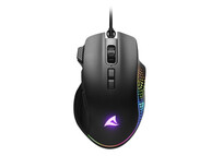 Ratón Sharkoon con cable 12800 DPI 8 botones RGB negro para diestros