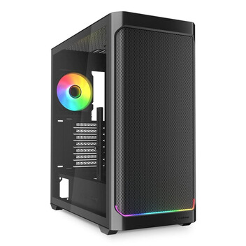 Torre PC Caja PC Sharkoon AK4W RGB Strip ATX Vidrio Templado Tira LED RGB 4 Ventiladores Incluidos N