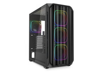 Torre PC Caja PC Sharkoon AK5M RGB Negro ATX Vidrio Templado 4 Ventiladores ARGB USB-C Soporte Radia