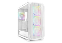 Torre PC Caja PC Sharkoon AK5M RGB Blanco Panel Vidrio Malla 4 Ventiladores PWM ATX USB-C
