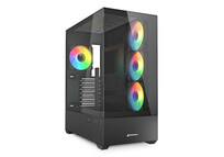 Torre PC Torre Sharkoon AK6 RGB ATX Vidrio Templado 4x Ventiladores ARGB Negra BTF Ready