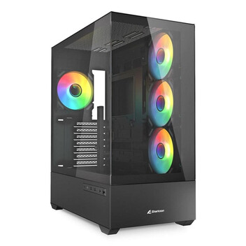 Torre PC Torre Sharkoon AK6 RGB ATX Vidrio Templado 4x Ventiladores ARGB Negra BTF Ready