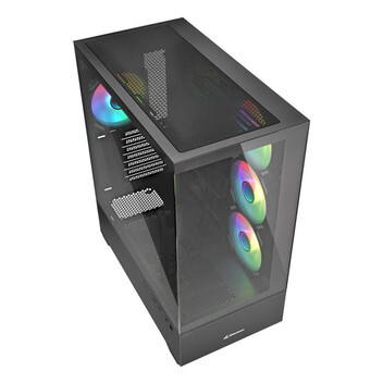 Torre PC Torre Sharkoon AK6 RGB ATX Vidrio Templado 4x Ventiladores ARGB Negra BTF Ready