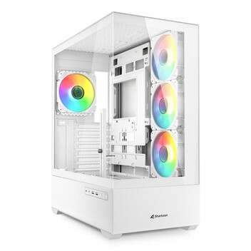 Torre PC Torre Sharkoon AK6 RGB ATX 4x Ventiladores 9 Slots lateral cristal USB-C Blanco Torre PC Torre Sharkoon AK6 RGB ATX 4x Ventiladores 9 Slots lateral cristal USB-C Blanco