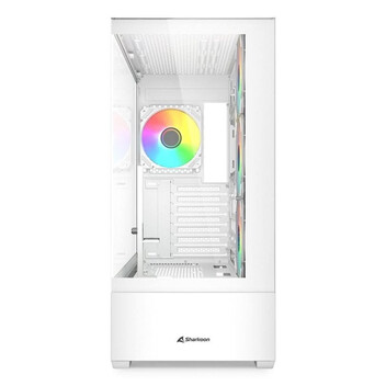 Torre PC Torre Sharkoon AK6 RGB ATX 4x Ventiladores 9 Slots lateral cristal USB-C Blanco Torre PC Torre Sharkoon AK6 RGB ATX 4x Ventiladores 9 Slots lateral cristal USB-C Blanco
