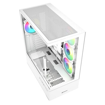 Torre PC Torre Sharkoon AK6 RGB ATX 4x Ventiladores 9 Slots lateral cristal USB-C Blanco Torre PC Torre Sharkoon AK6 RGB ATX 4x Ventiladores 9 Slots lateral cristal USB-C Blanco