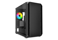 Torre PC Caja Micro ATX Sharkoon MK2 RGB Cristal Templado USB-C Soporte 11 Ventiladores Negra