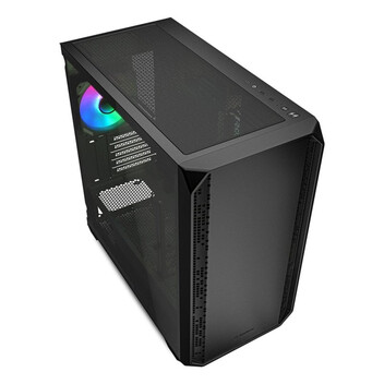 Torre PC Caja Micro ATX Sharkoon MK2 RGB Cristal Templado USB-C Soporte 11 Ventiladores Negra