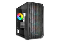 Torre PC Caja Micro ATX Sharkoon MK3 RGB Cristal Templado 4 Ventiladores USB-C Negra