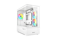 Torre PC Caja Sharkoon MK6 RGB Negro Micro-ATX Cristal Templado 3x Ventiladores ARGB USB-C