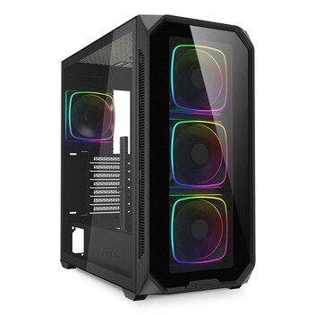 Torre PC Torre Sharkoon AK5G RGB ATX Cristal Templado 4x120mm PWM RGB USB-C Espaciosa Torre PC Torre Sharkoon AK5G RGB ATX Cristal Templado 4x120mm PWM RGB USB-C Espaciosa